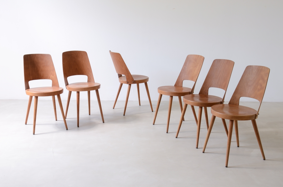 vintage seating chairs set Baumann