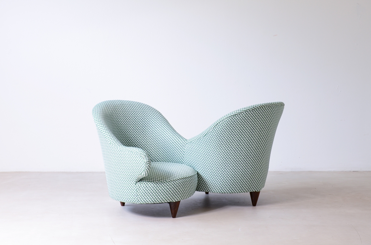 vintage small sofa italian 40's