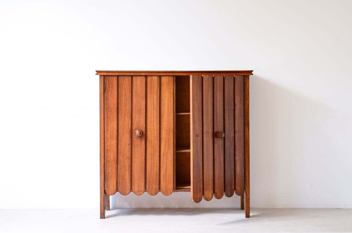 storage unit with slatted doors Italian manufacture, circa 1940s.