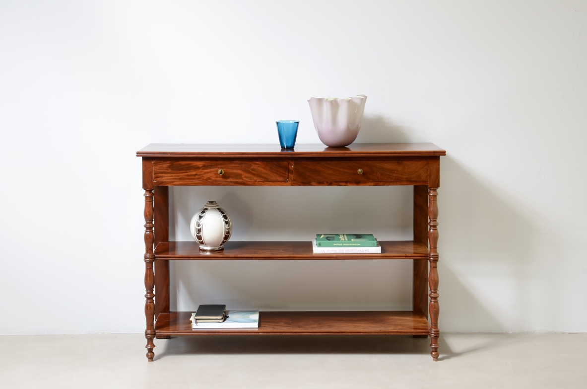 console in mogano antica